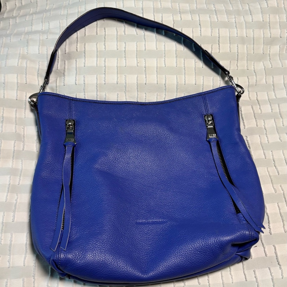 Aimee Kestenberg Royal Blue Hobo Shoulder Bag leather